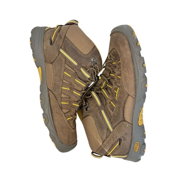 KEEN Men’s Waterproof Brown Ankle Boots Size 5 US / 38 EU Bungee Lace - Picture 6 of 12
